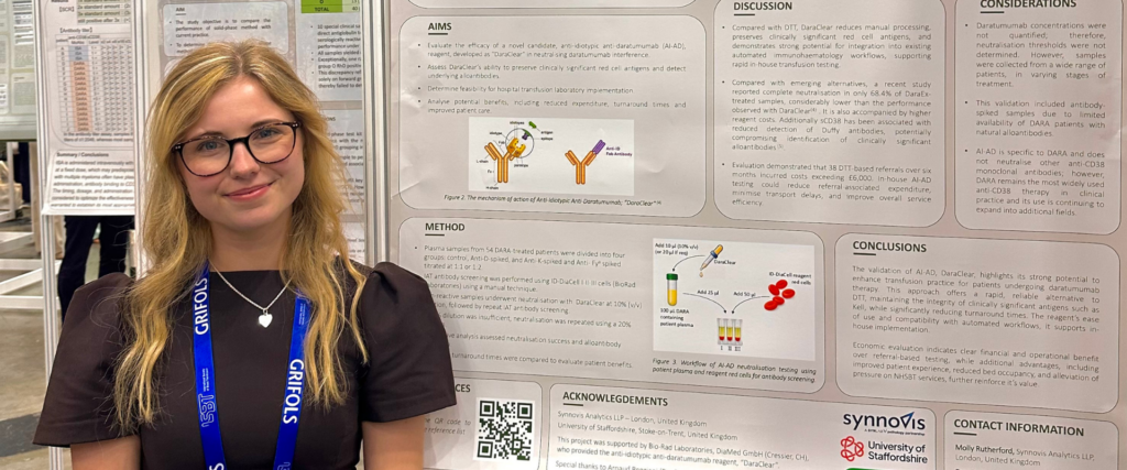 Molly Rutherford presents her poster at the ISBT conference