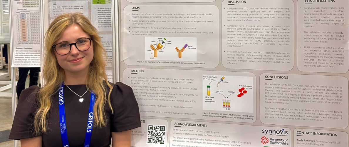 Molly Rutherford presents her poster at the ISBT conference